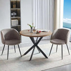Sillas de comedor, sillas de cocina de terciopelo de lujo tapizadas, silla auxiliar con asiento y respaldo acolchados y patas de madera maciza.