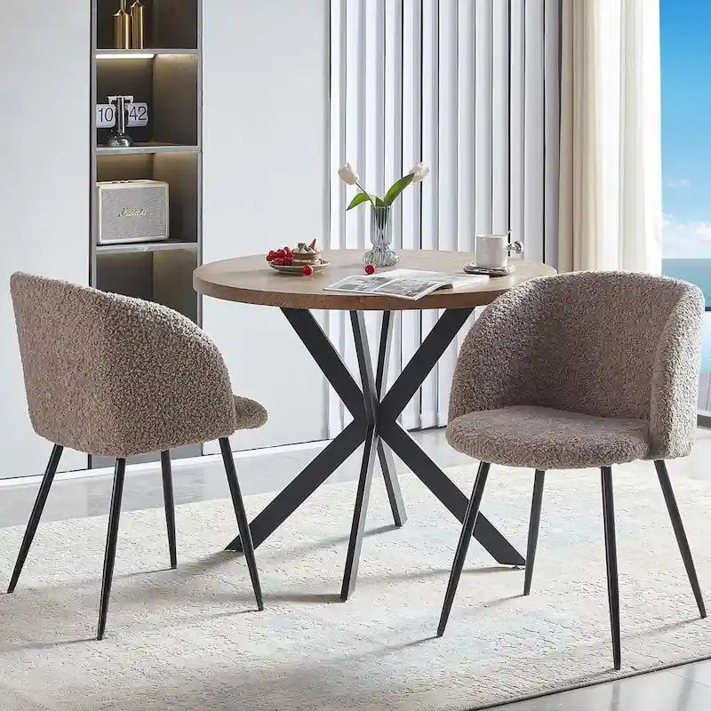 Sillas de comedor, sillas de cocina de terciopelo de lujo tapizadas, silla auxiliar con asiento y respaldo acolchados y patas de madera maciza.