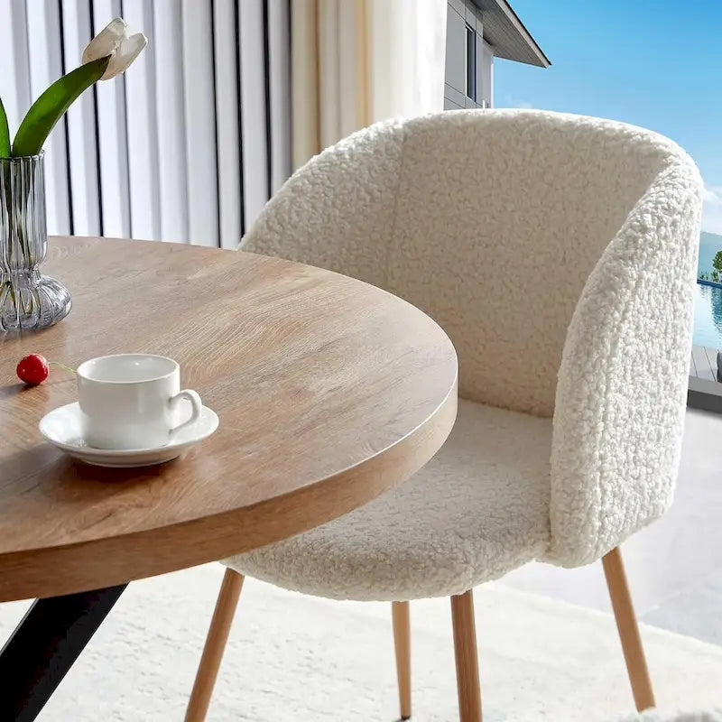 Sillas de comedor, sillas de cocina de terciopelo de lujo tapizadas, silla auxiliar con asiento y respaldo acolchados y patas de madera maciza.