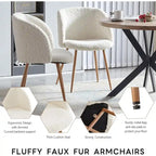 Sillas de comedor, sillas de cocina de terciopelo de lujo tapizadas, silla auxiliar con asiento y respaldo acolchados y patas de madera maciza.