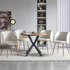 Sillas de comedor, sillas de cocina de terciopelo de lujo tapizadas, silla auxiliar con asiento y respaldo acolchados y patas de madera maciza.