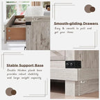 Cómoda de 5 cajones estilo rústico, Cómoda de madera, Cómoda de armario