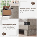 Cómoda de 5 cajones estilo rústico, Cómoda de madera, Cómoda de armario