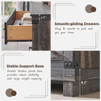 Cómoda de 5 cajones estilo rústico, Cómoda de madera, Cómoda de armario