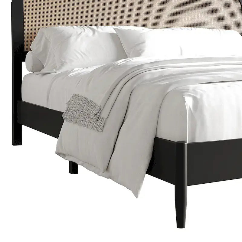 Cama de plataforma moderna de mediados de siglo