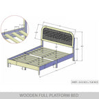 Cama de plataforma moderna de mediados de siglo