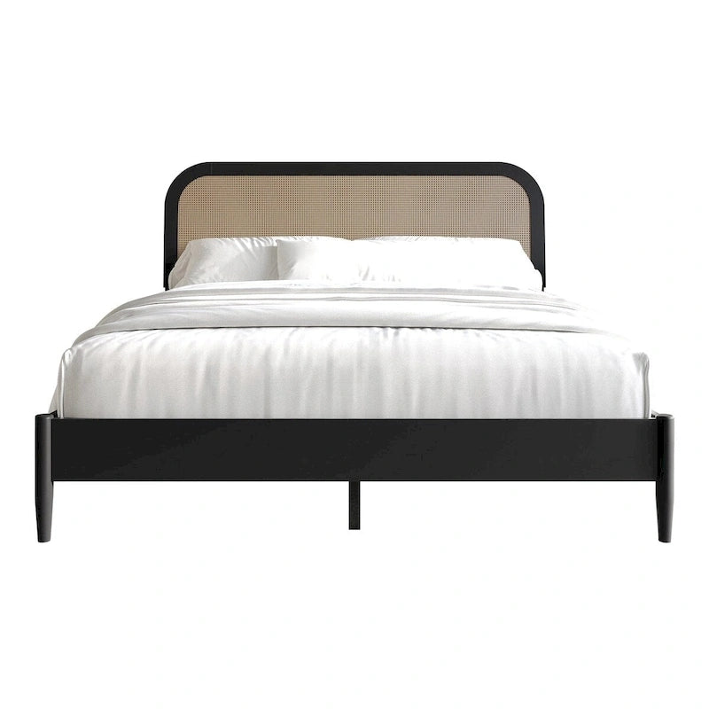 Cama de plataforma moderna de mediados de siglo