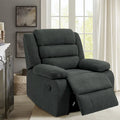 Sillón reclinable manual de pana de algodón supersuave con reposabrazos anchos