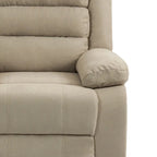 Sillón reclinable manual de pana de algodón supersuave con reposabrazos anchos