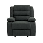 Sillón reclinable manual de pana de algodón supersuave con reposabrazos anchos