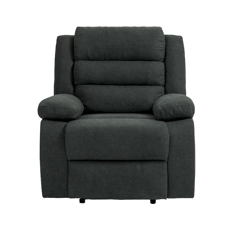 Sillón reclinable manual de pana de algodón supersuave con reposabrazos anchos