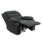 Sillón reclinable manual de pana de algodón supersuave con reposabrazos anchos