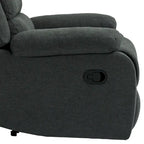 Sillón reclinable manual de pana de algodón supersuave con reposabrazos anchos