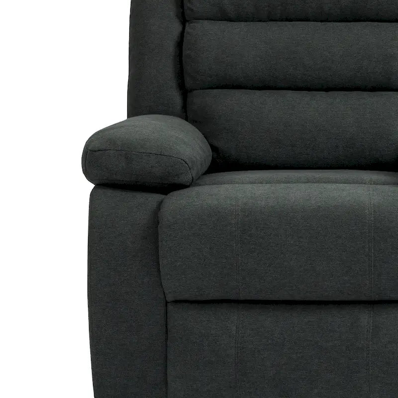 Sillón reclinable manual de pana de algodón supersuave con reposabrazos anchos