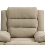 Sillón reclinable manual de pana de algodón supersuave con reposabrazos anchos