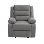 Sillón reclinable manual de pana de algodón supersuave con reposabrazos anchos