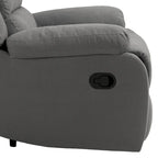Sillón reclinable manual de pana de algodón supersuave con reposabrazos anchos