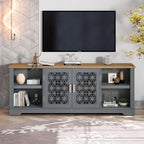 Mueble para TV rústico decorativo floral de 70 pulg. para televisores de hasta 80 pulg.