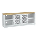 Mueble para TV rústico decorativo floral de 70 pulg. para televisores de hasta 80 pulg.