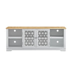 Mueble para TV rústico decorativo floral de 70 pulg. para televisores de hasta 80 pulg.