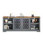 Mueble para TV rústico decorativo floral de 70 pulg. para televisores de hasta 80 pulg.