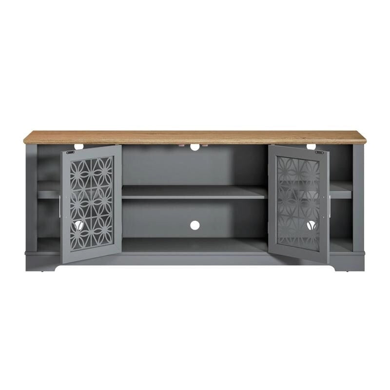 Mueble para TV rústico decorativo floral de 70 pulg. para televisores de hasta 80 pulg.