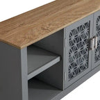 Mueble para TV rústico decorativo floral de 70 pulg. para televisores de hasta 80 pulg.
