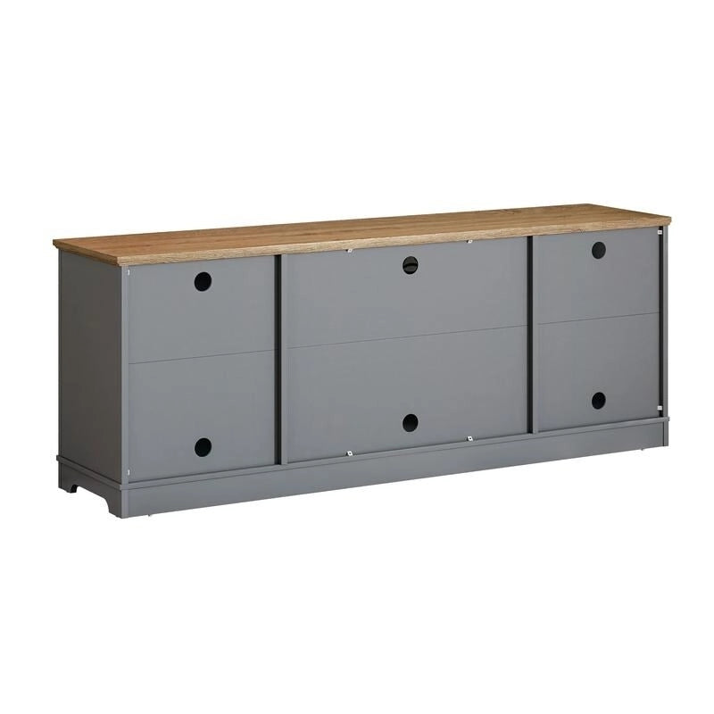 Mueble para TV rústico decorativo floral de 70 pulg. para televisores de hasta 80 pulg.