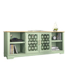 Mueble para TV rústico decorativo floral de 70 pulg. para televisores de hasta 80 pulg.