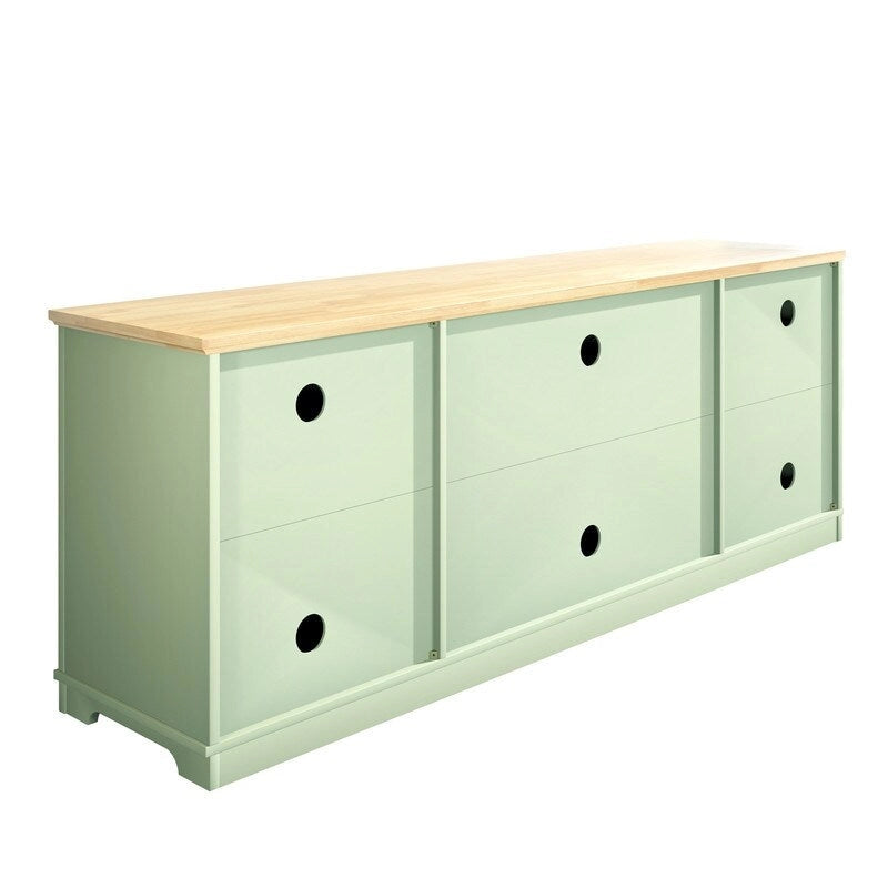 Mueble para TV rústico decorativo floral de 70 pulg. para televisores de hasta 80 pulg.