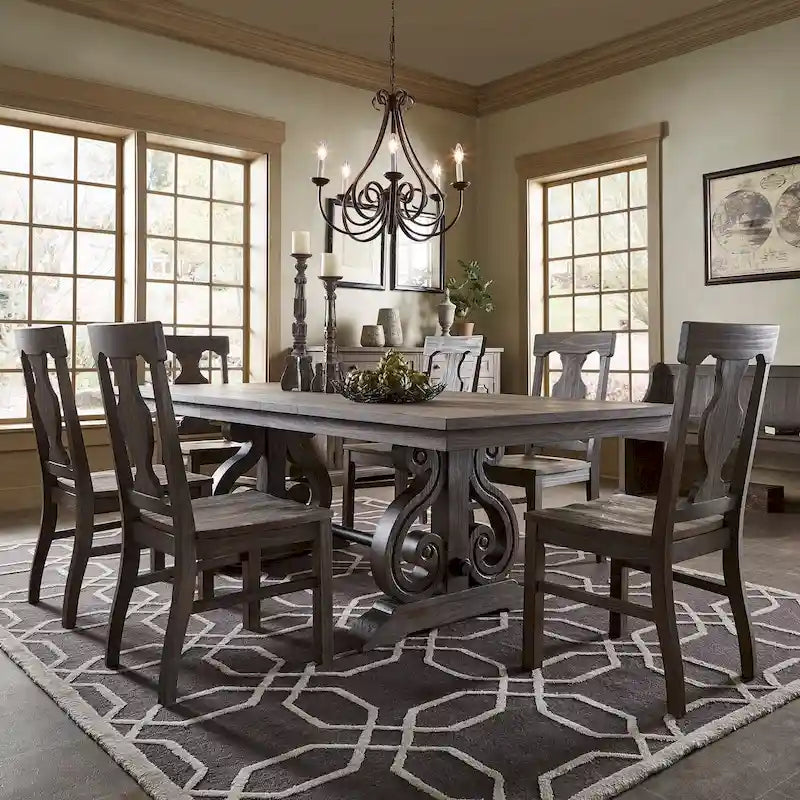Mesa de comedor de madera extensible