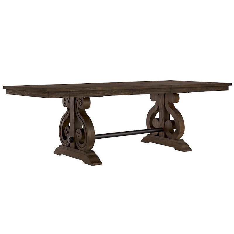 Mesa de comedor de madera extensible
