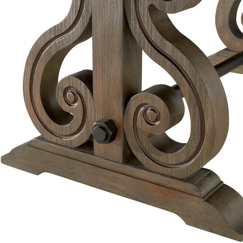 Mesa de comedor de madera extensible