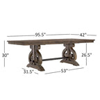 Mesa de comedor de madera extensible
