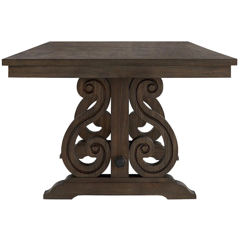 Mesa de comedor de madera extensible