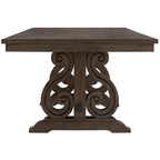 Mesa de comedor de madera extensible