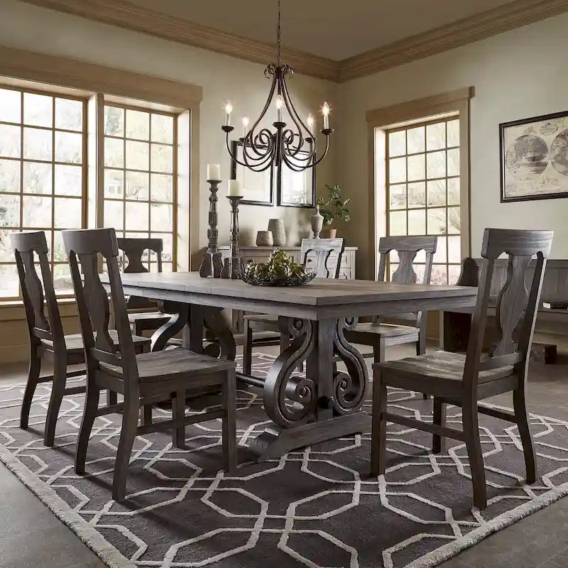 Mesa de comedor de madera extensible
