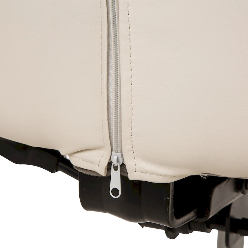 Silla de oficina giratoria ajustable de piel sintética de mediados de siglo de 48 pulgadas