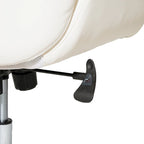 Silla de oficina giratoria ajustable de piel sintética de mediados de siglo de 48 pulgadas
