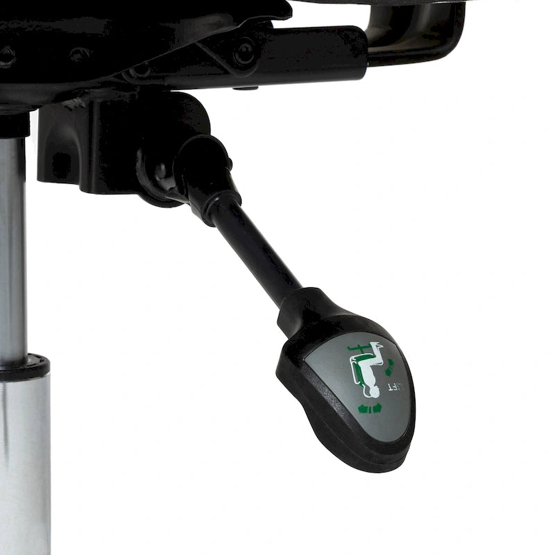 Silla de oficina giratoria ajustable de piel sintética de mediados de siglo de 48 pulgadas