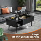 Mesa de centro, mesa de centro elevable de madera con estante de almacenamiento, mesa de comedor con tablero elevable para sala de estar, oficina