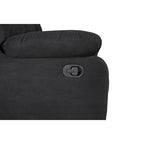 Sofá seccional reclinable manual de 5 piezas de poliéster/gamuza de 93 pulgadas de ancho