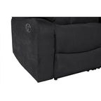 Sofá seccional reclinable manual de 5 piezas de poliéster/gamuza de 93 pulgadas de ancho
