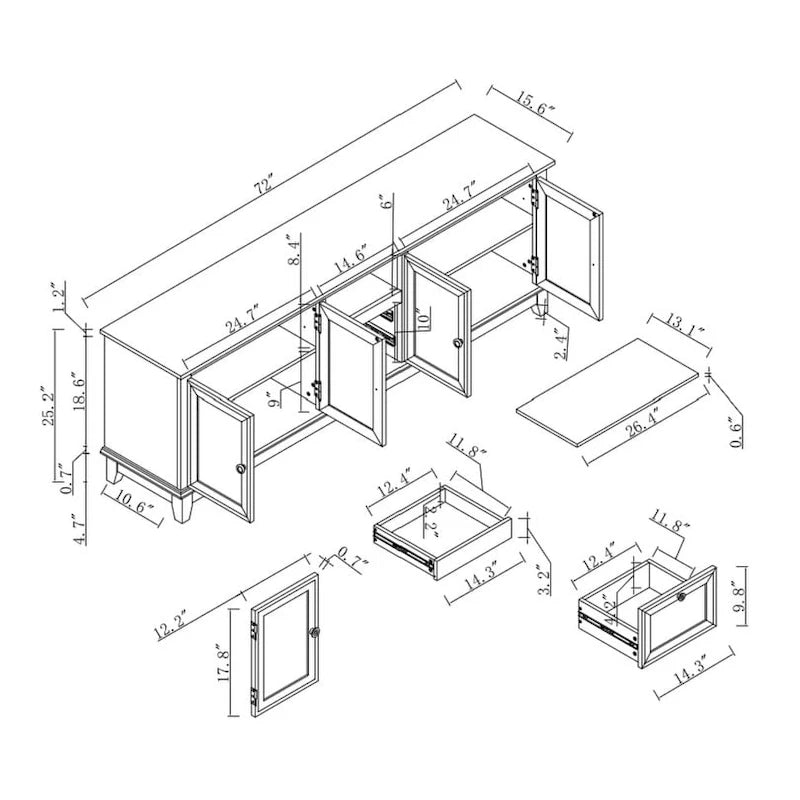 Mueble de TV con Almacenamiento
